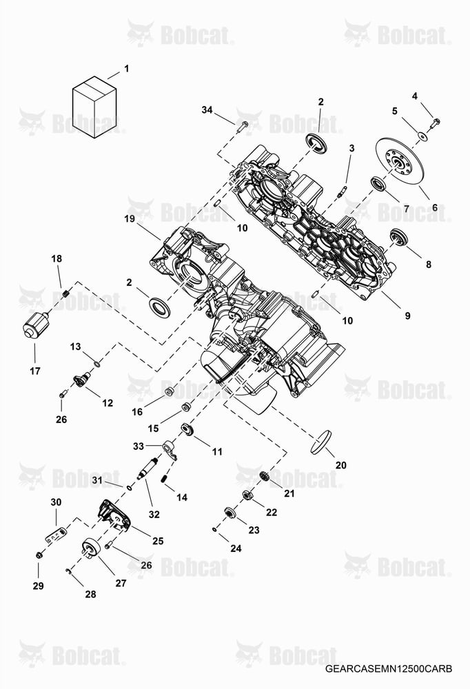 Drive TRAIN, Main Gearcase  AJNS20001 & Above