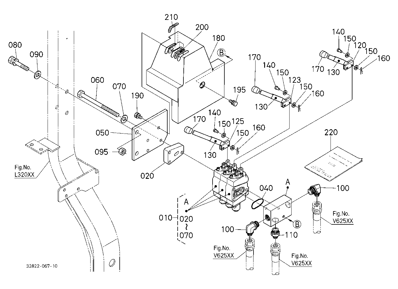 Auxiliary Control Valve Lever (3Rd) (W/G No.L9553A