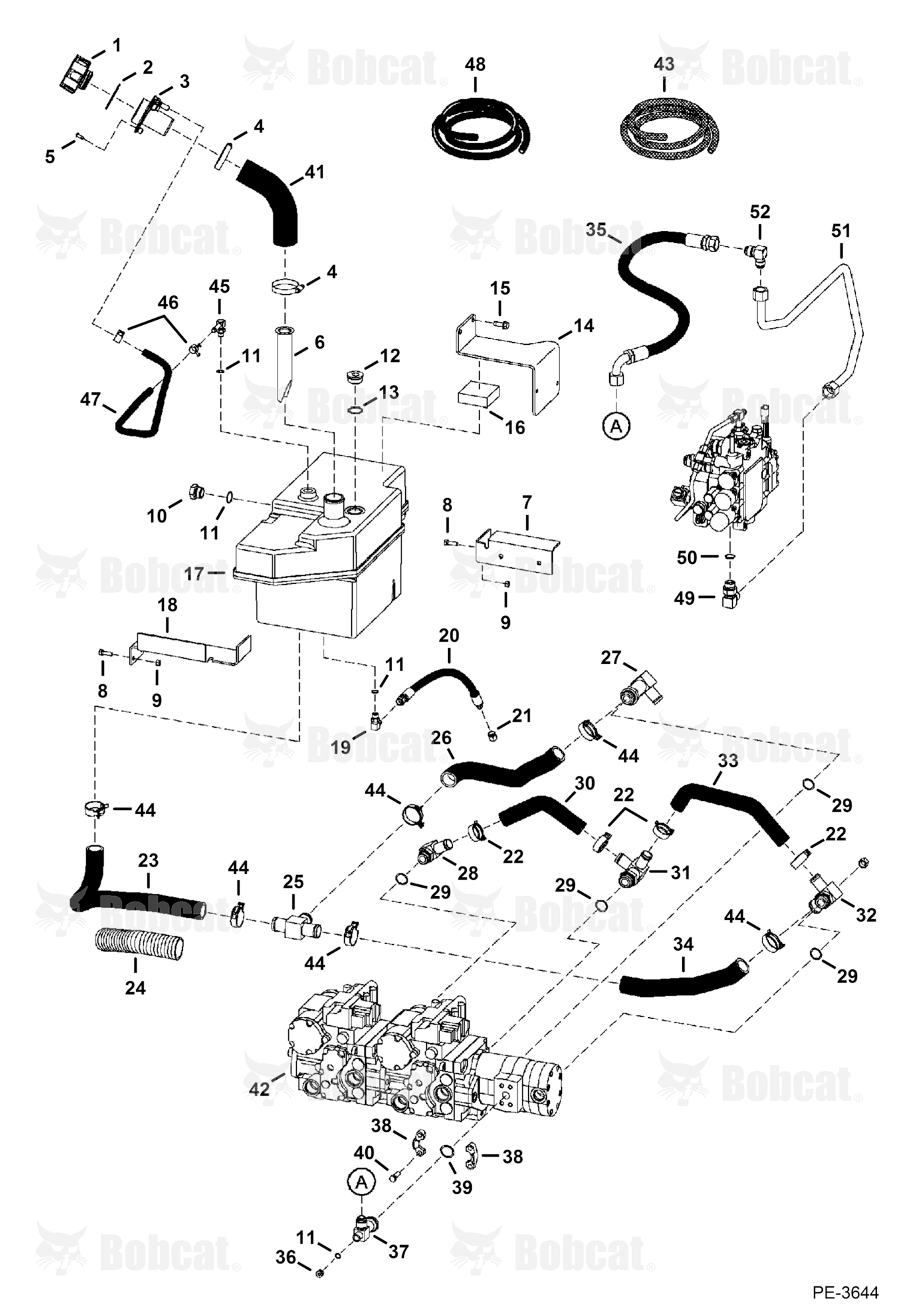 Hydrostatic Circuitry (W/Tank)  521111518 & Above, 521211001 & Above