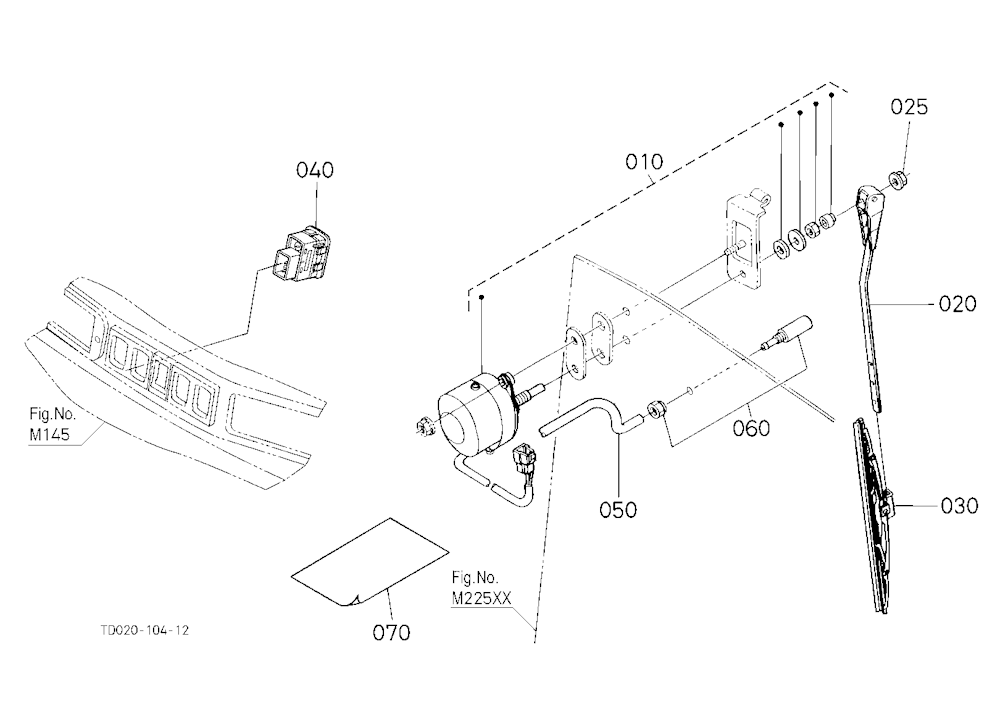Rear Wiper Kit (W/G No.L8446A) [Cab Type] [[A]Opti