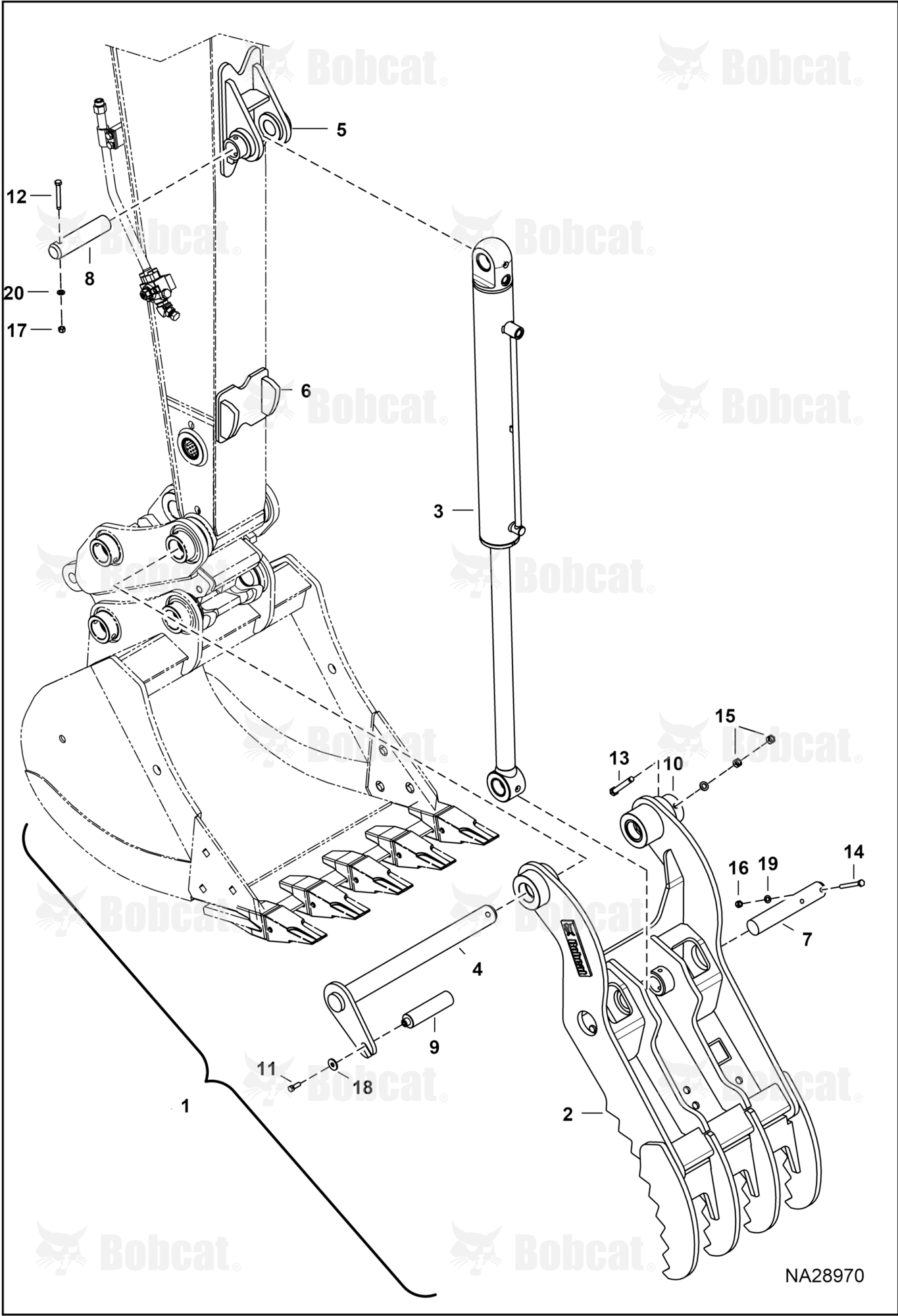 Clamp (E220) (E245) (HT080QH) (25T-900-5T) (Factory Option Only)