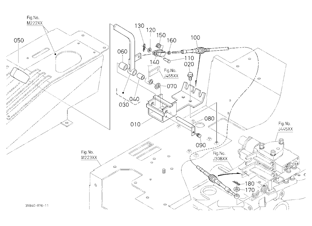 Auxiliary Control Valve Lever (1St)