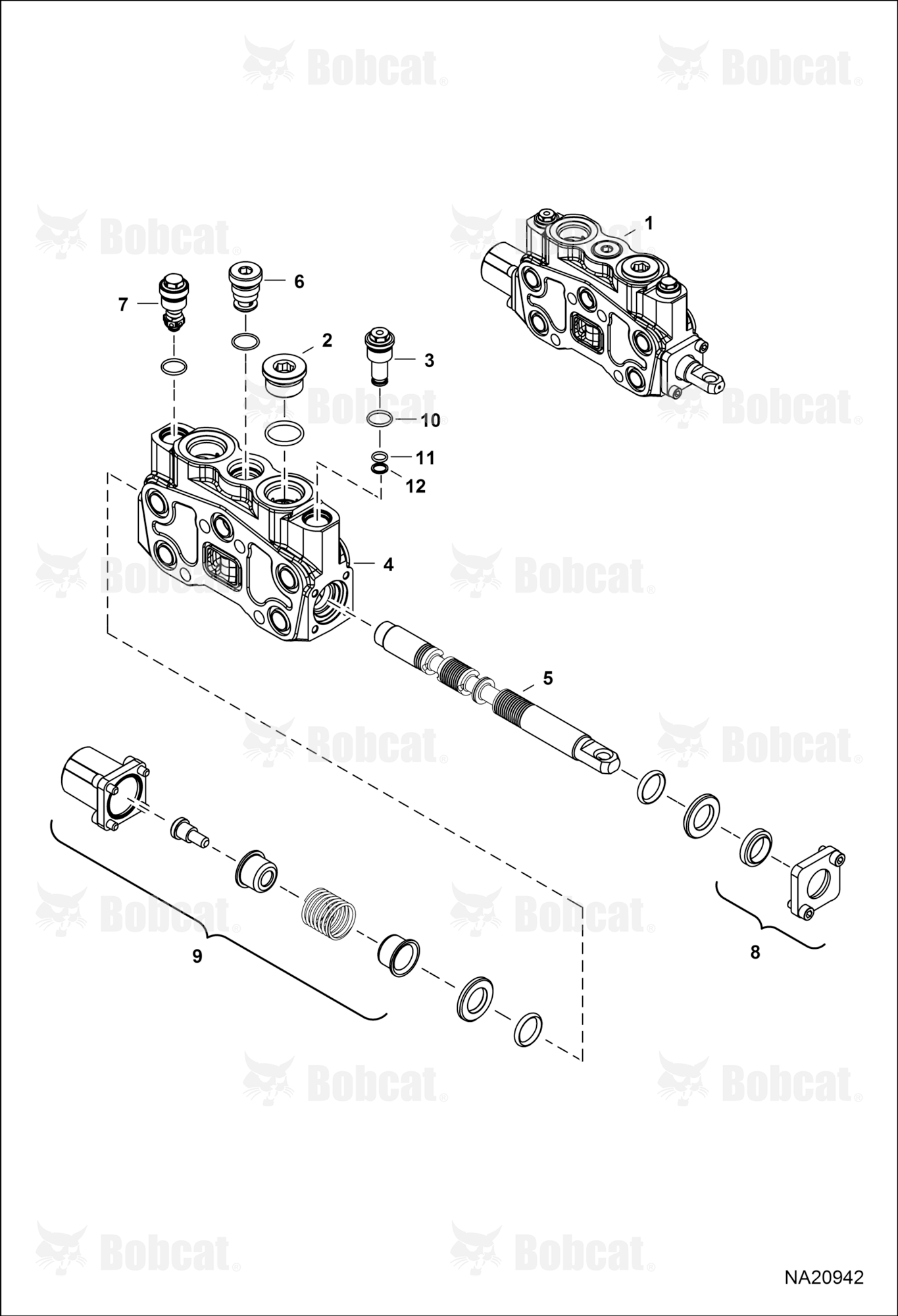 Hydraulic Control Valve (Backhoe) (Auxiliary Section)