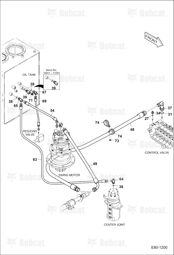 Hydraulic Circuitry (Slew Motor & Control Valve Return)