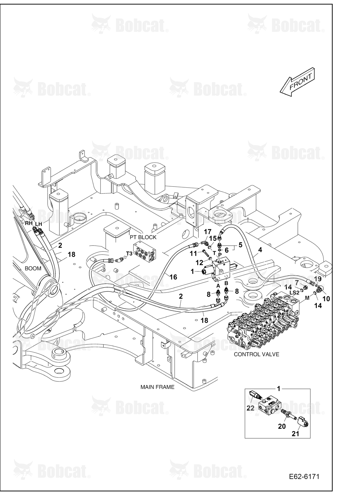 Hydraulic Circuitry (Quick Clamp)  B34P11587 & Above
