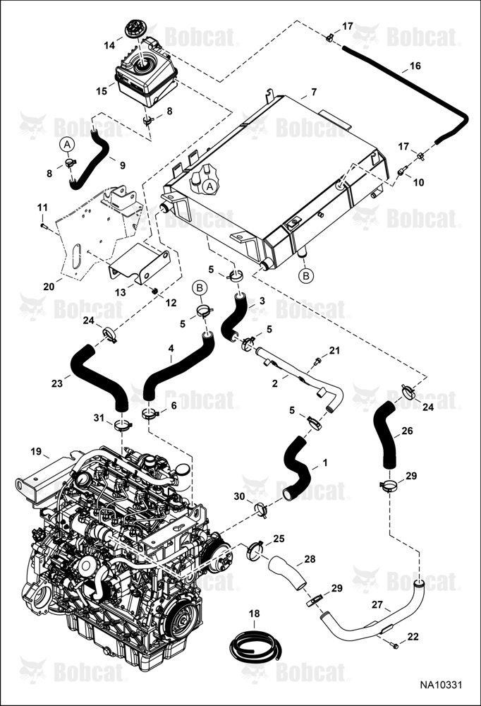 Engine & Attaching Parts (Radiator Water Exchanger)