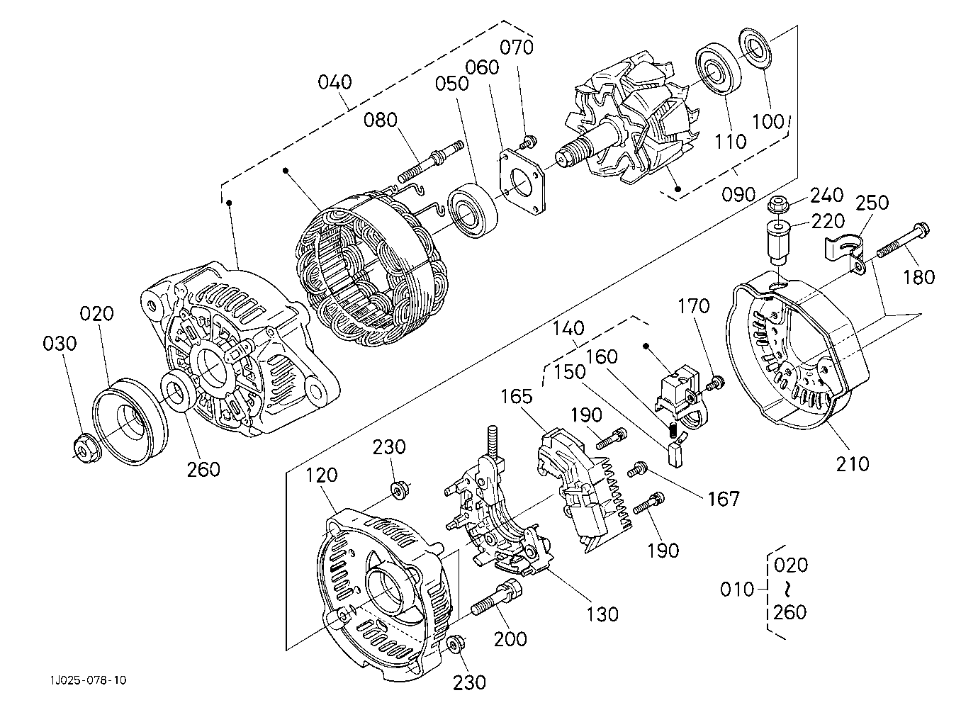 Alternator [Component Parts](Not For Reman Unit)