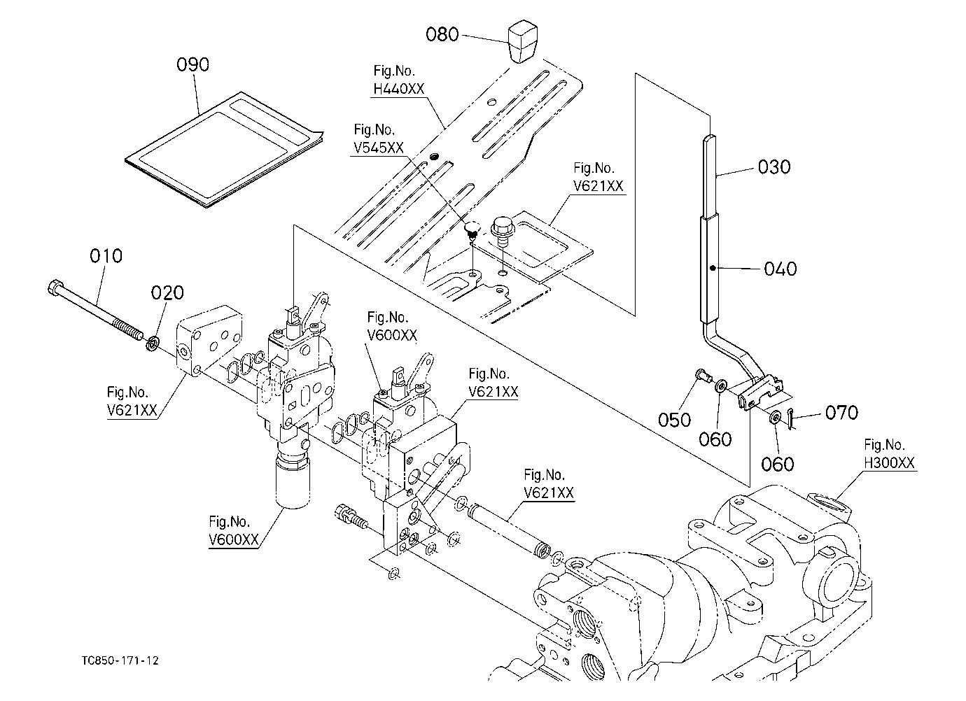 Auxiliary Control Valve Kit (Lever) (2Nd) (W/G No.