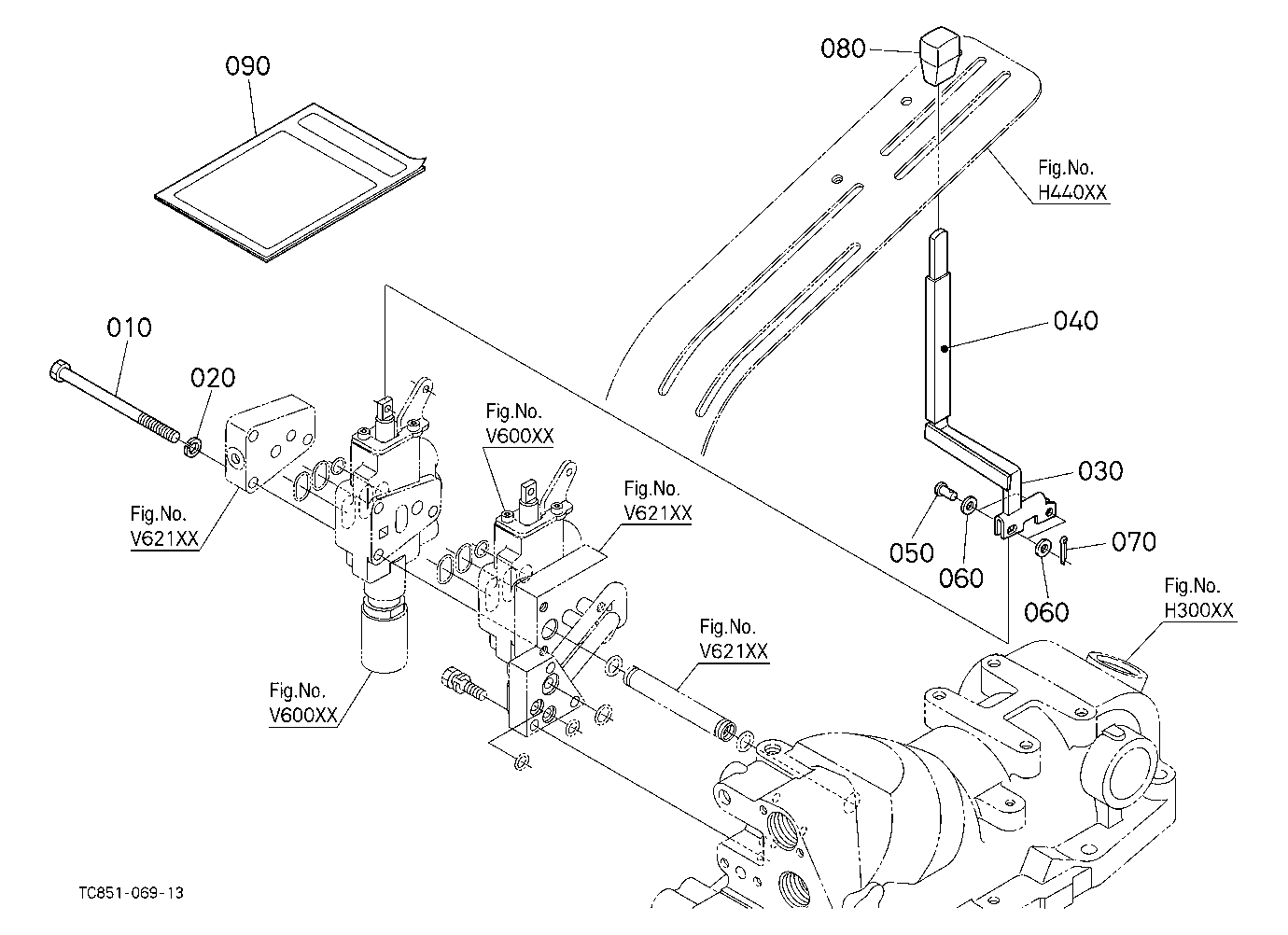 Auxiliary Control Valve Kit (Lever) (2Nd) (W/G No.