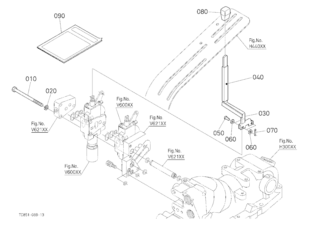 Auxiliary Control Valve Kit (Lever) (2Nd) (W/G No.