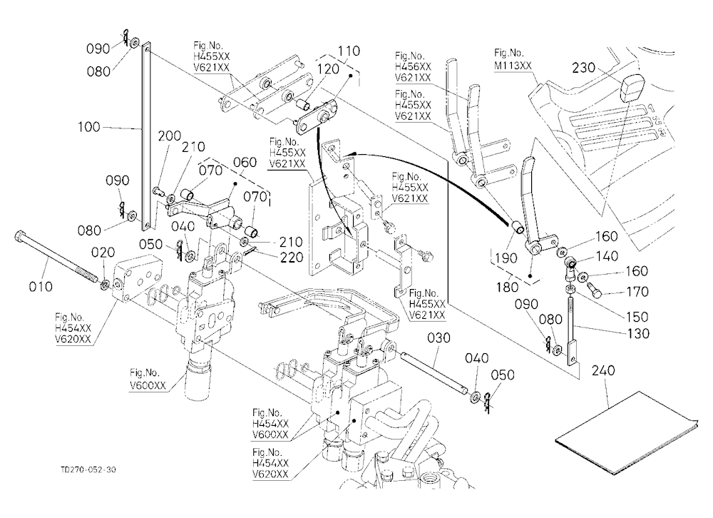 Auxiliary Control Valve Lever (3Rd) (W/G No.L8348)