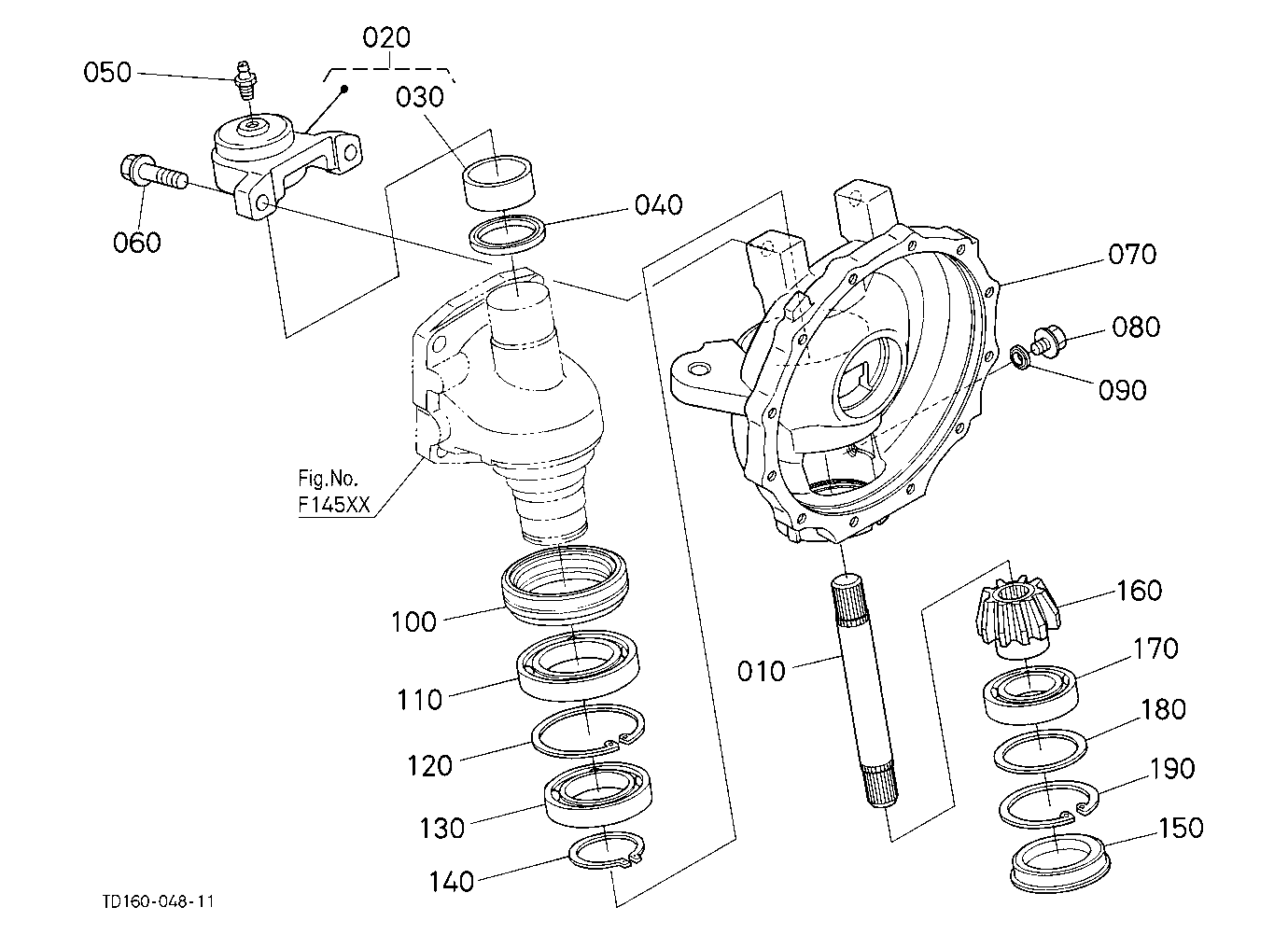 Front Axle Case Lh