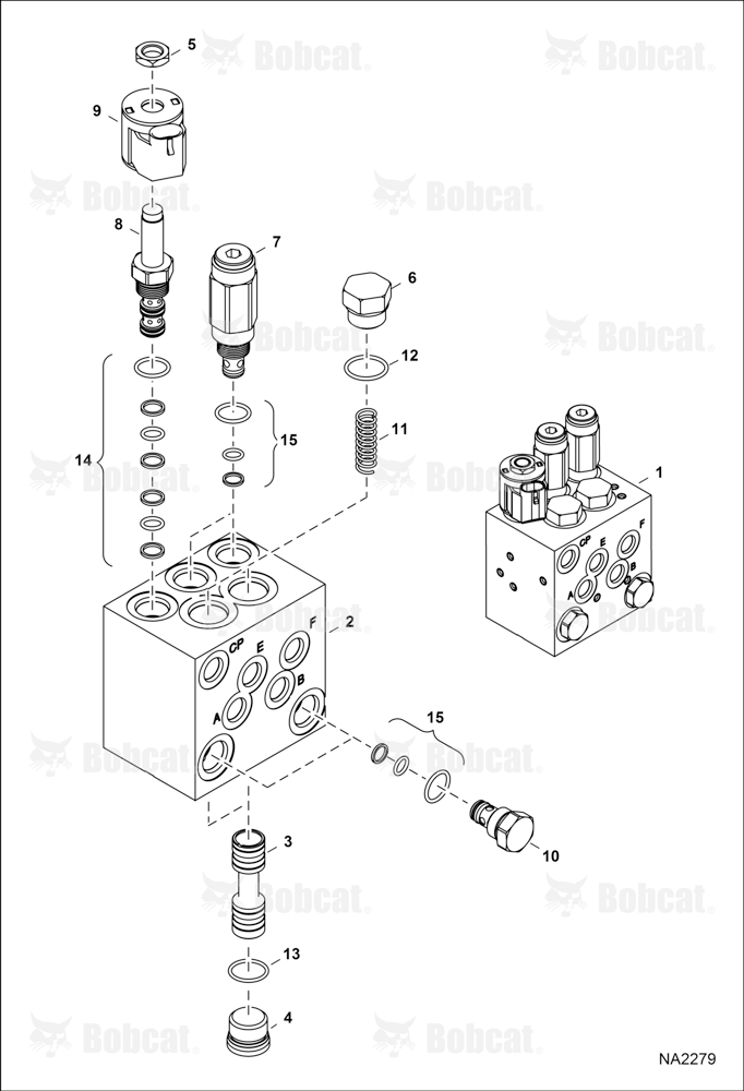 Hydraulic Auxiliary Manifold (Second)(Jem Tech) B2VW11001 - B2VW11799