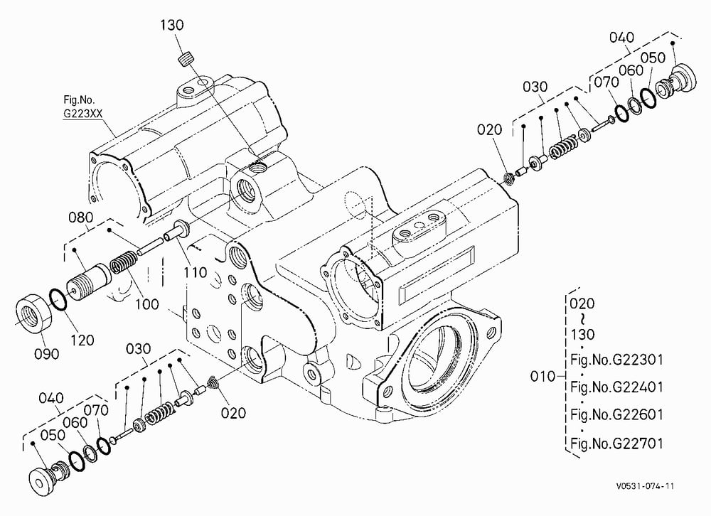 HST PUMP (VALVE) [COMPONENT PARTS]