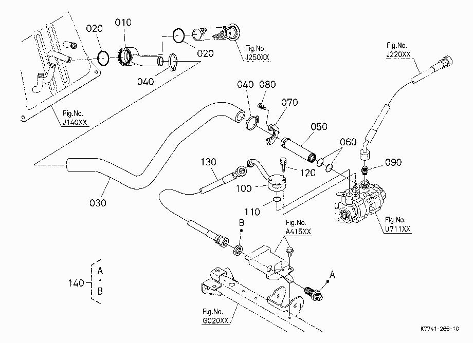 DOUBLE HYD. PUMP KIT (OIL LINE) (W/G.No.V5272) [OP