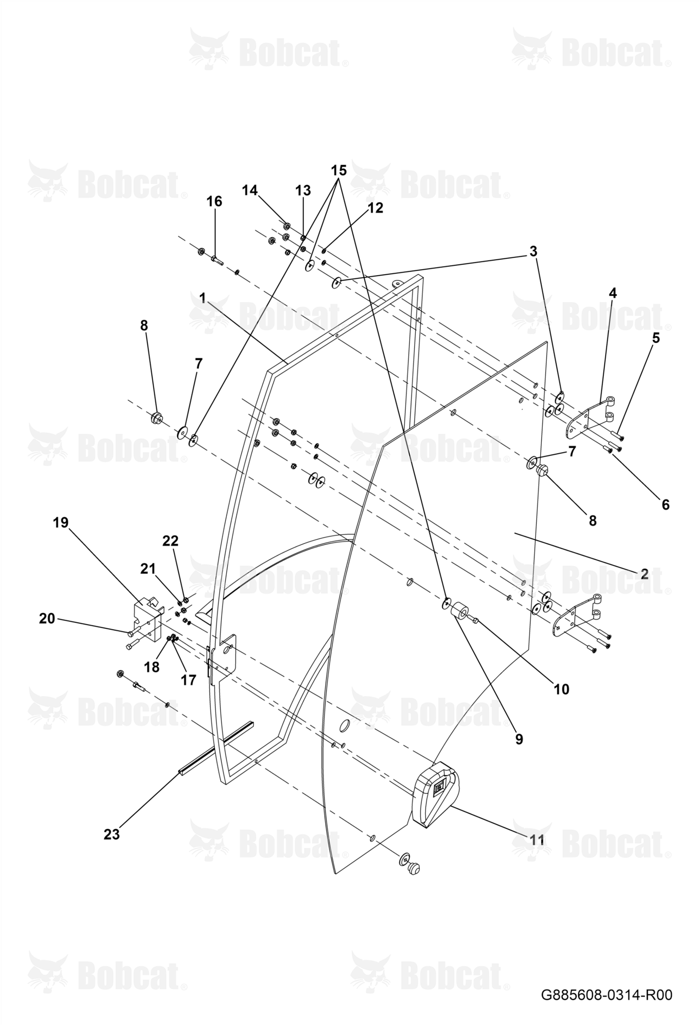 Cabin Left Door Frame Assembly