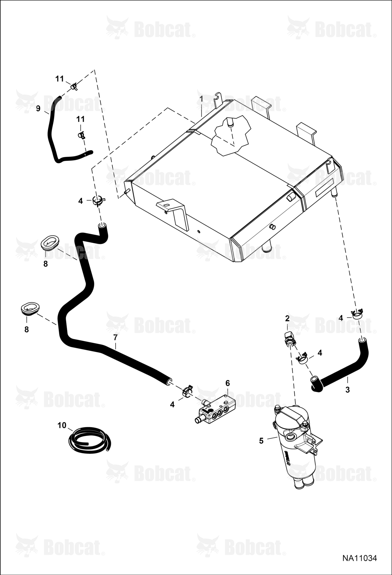 Hydrostatic Circuitry (Cooler)  AZND11052 & Above