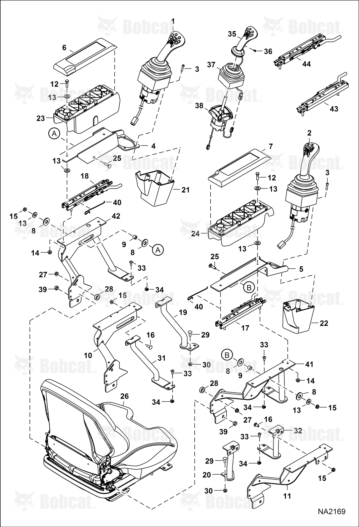 Controls Electrical (SJC) (Armrest Assembly)  A3NT18375 & Above, A3NU12978 & Above