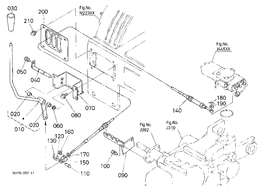 Auxiliary Control Valve Lever