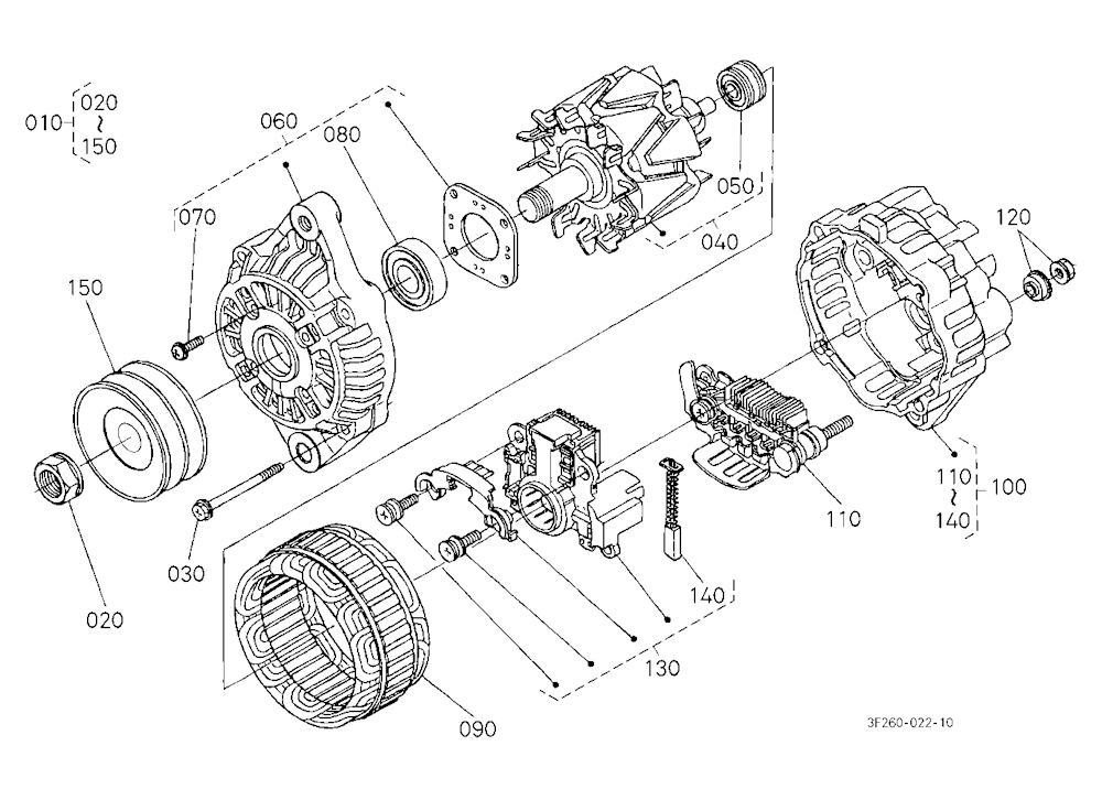 Alternator [Component Parts] [Old Type]