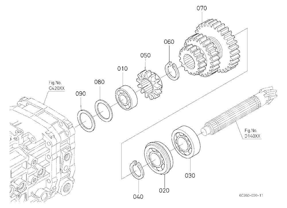 Bevel Gear Shaft/Range Gear