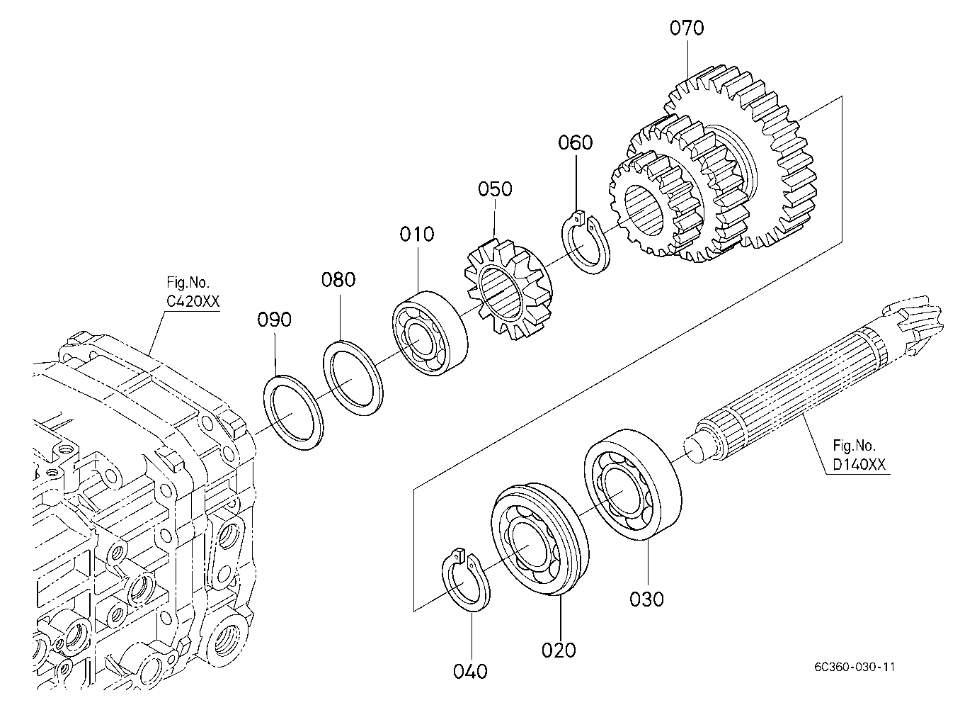 Bevel Gear Shaft/Range Gear