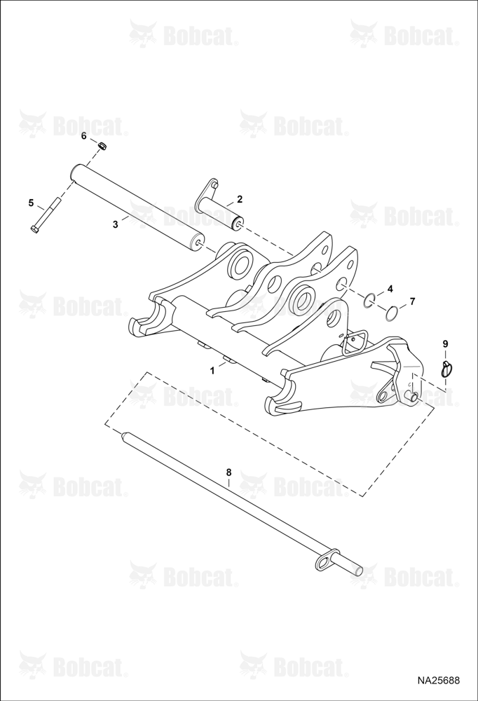 Attachment Carrier (Quick-tach) B55711129 & Above, B55811597 & Above, B69B11001 & Above