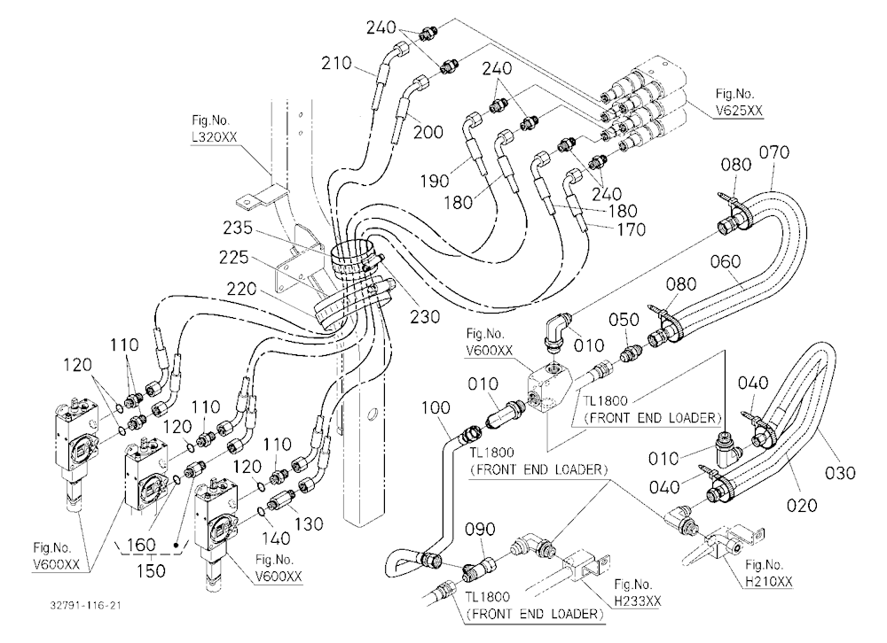 Auxiliary Control Valve Hose (W/G No.L3995A) [Opti
