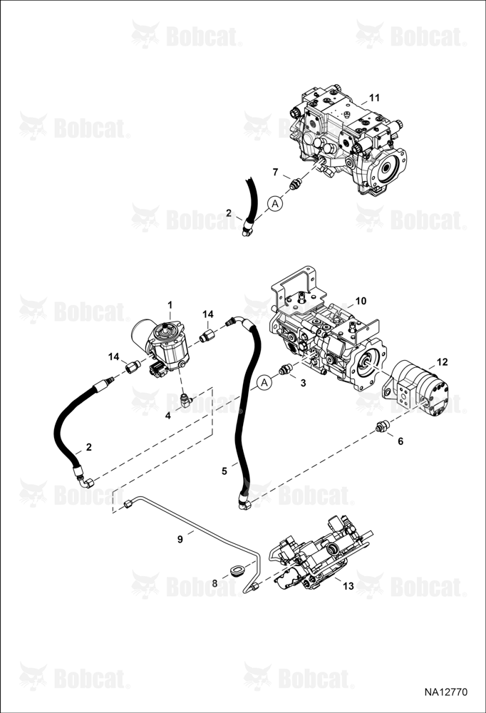 Hydrostatic Circuitry (Cooling Fan)  A3NL12731 - A3NL13650