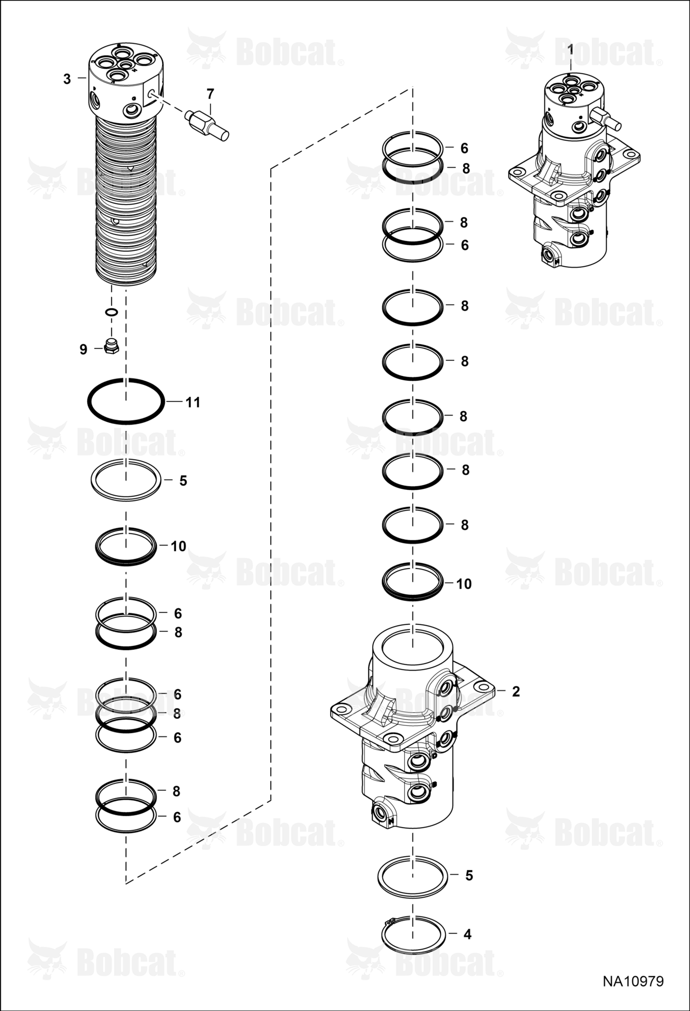 Swivel ASSY (W/Angle Blade)  AR1K12656 & Above