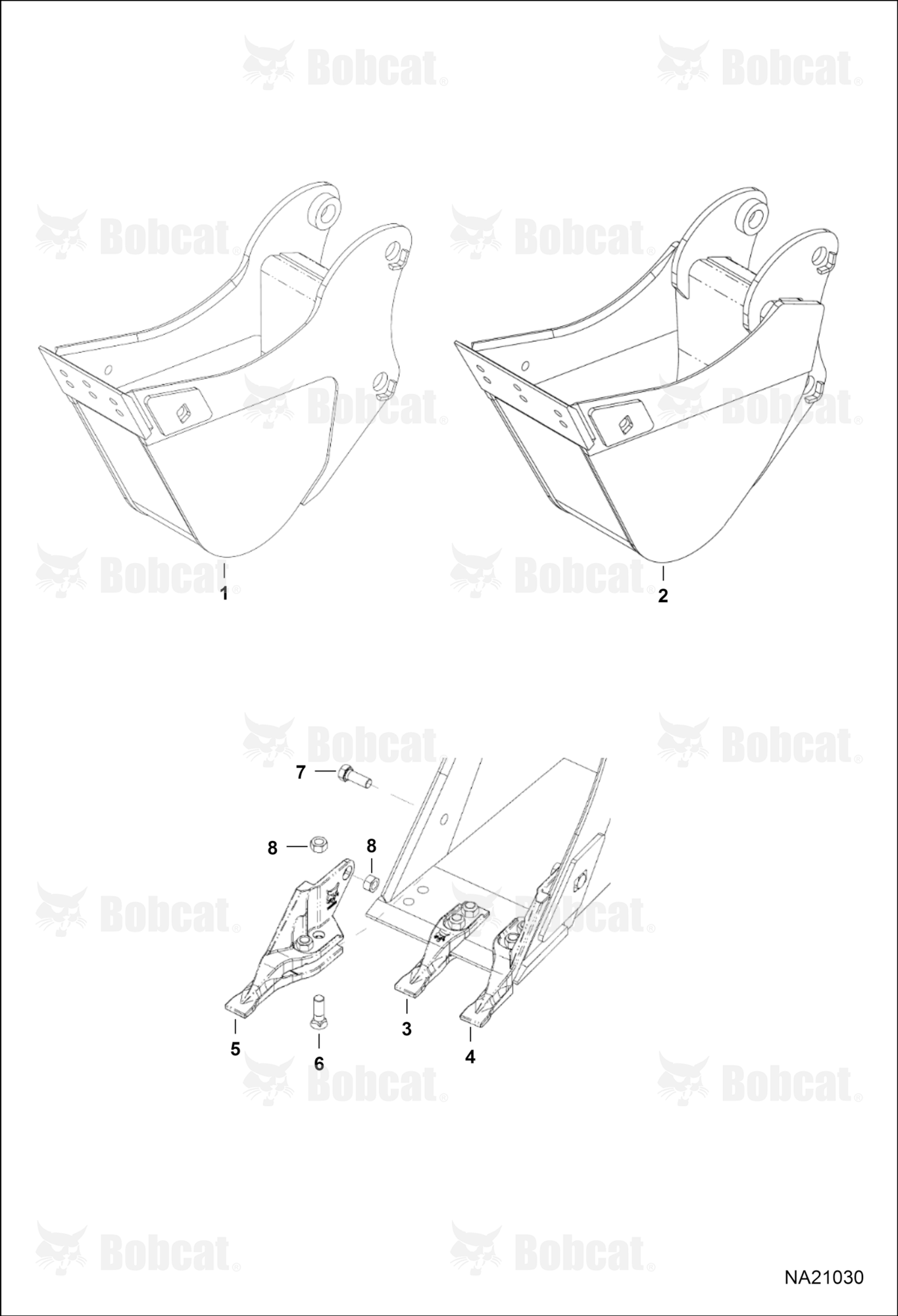 Bucket (260 mm (10") (360 mm (14")