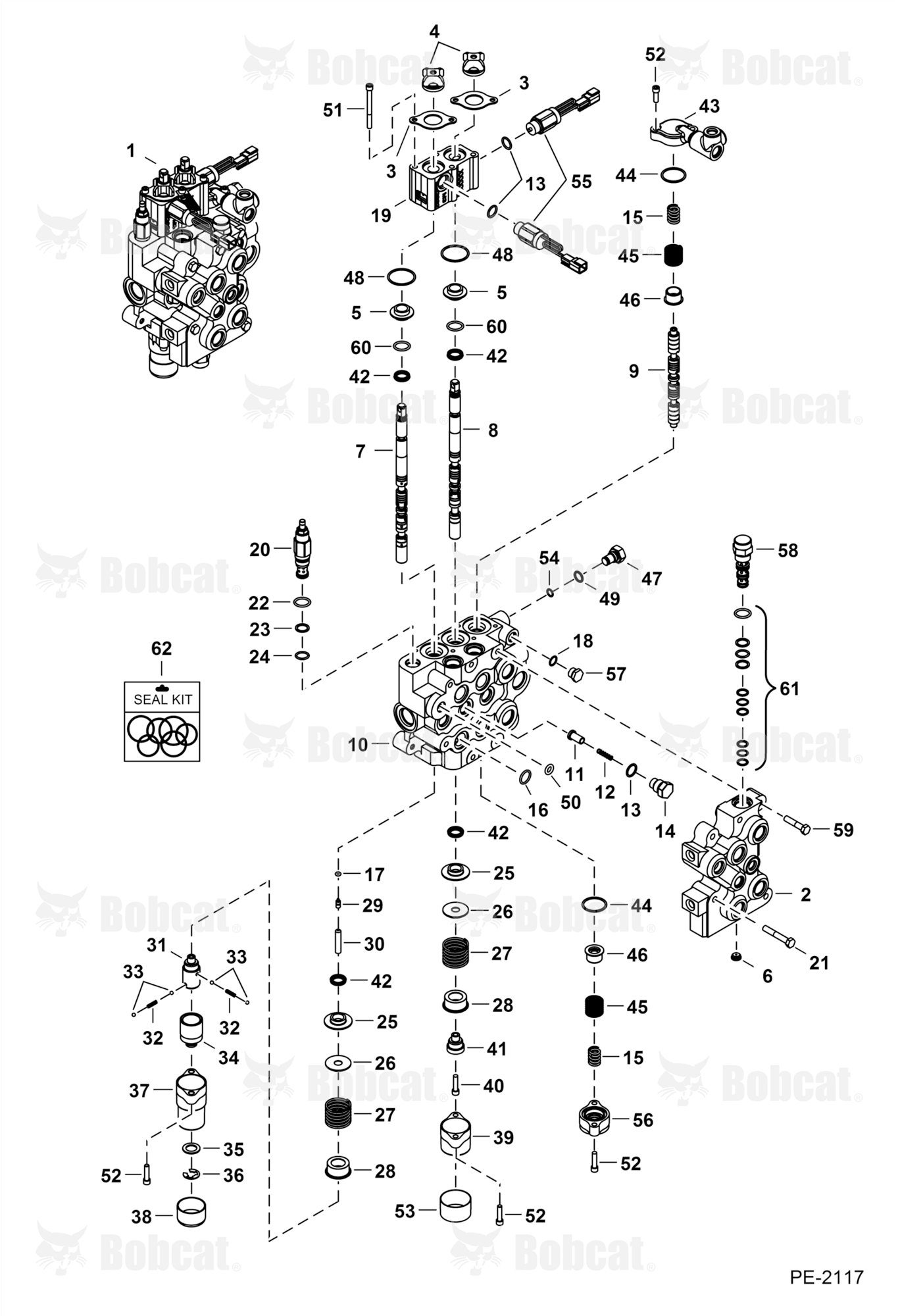 Hydraulic Control Valve (Spool Lock) (W/ BICS Control Valve) (Service Valve)
