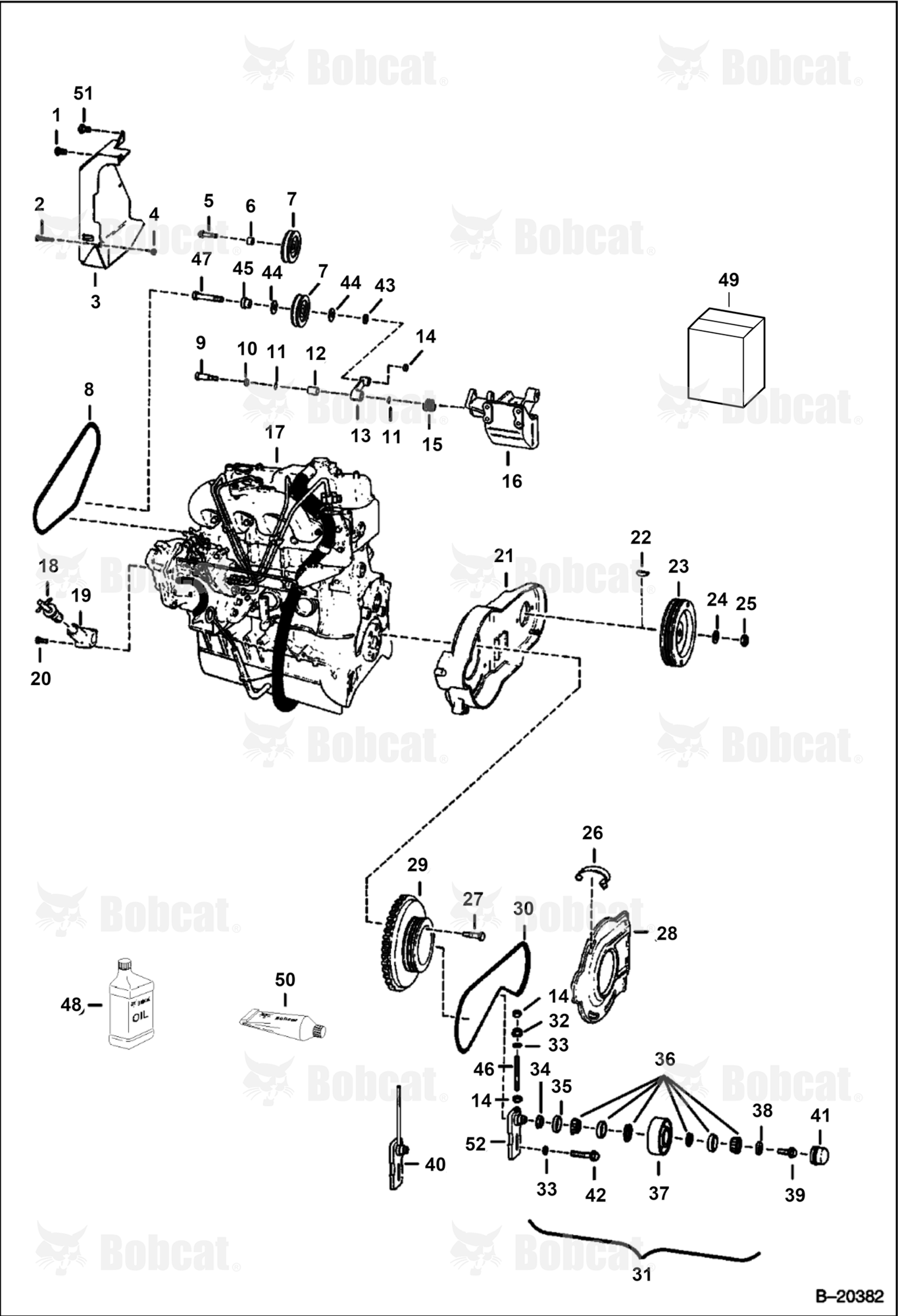 Engine & Attaching Parts (Belt Drive System)