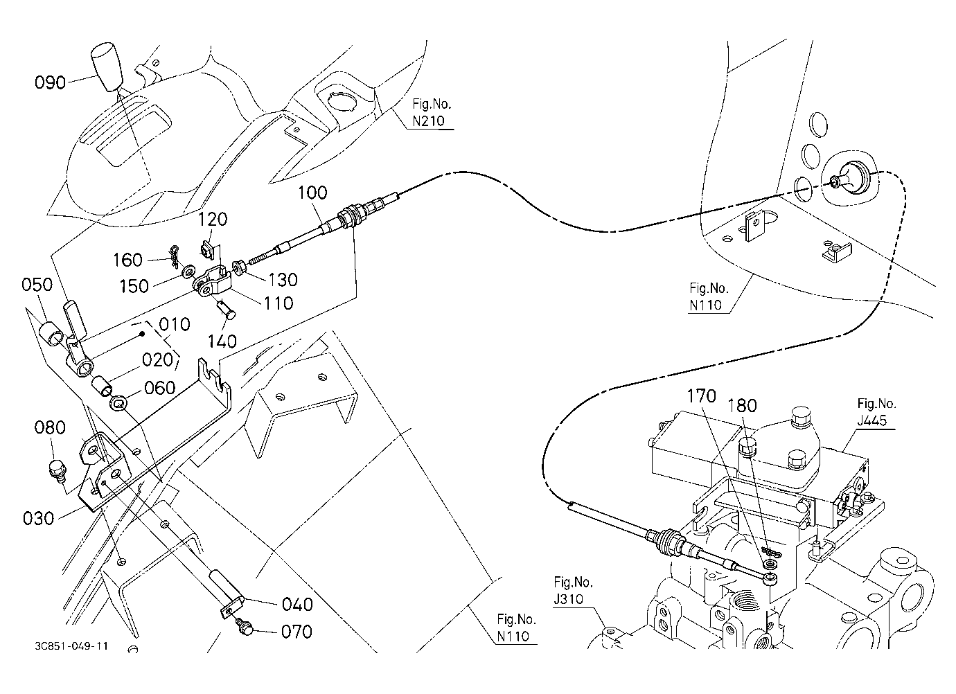 Auxiliary Control Valve Lever