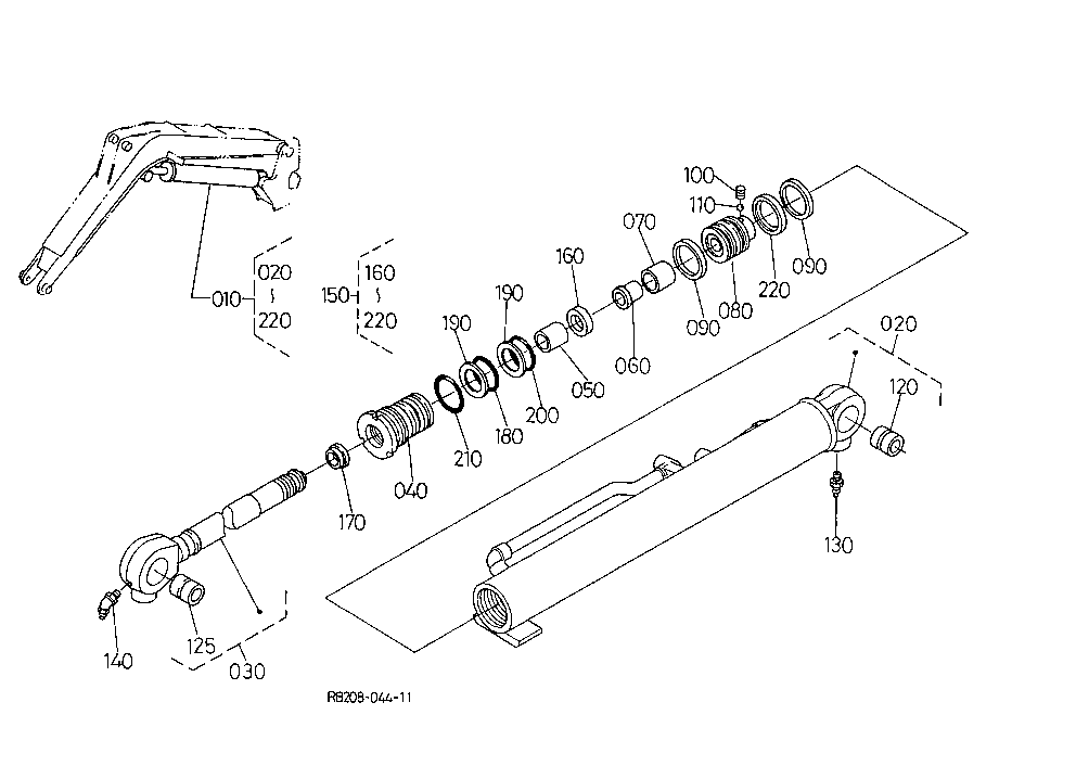 Boom Cylinder And Component Parts