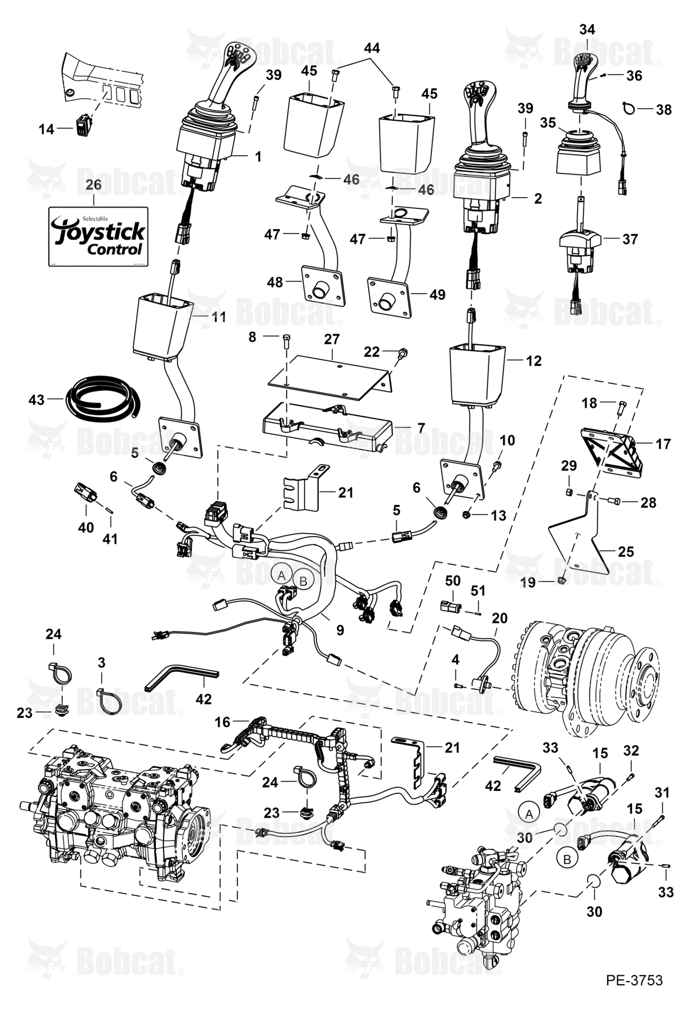 Controls Electrical (Selectable Joystick Controls)  A3L719999 & Below