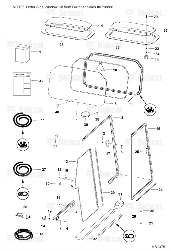 CAB Windows (Top, Rear & Side)