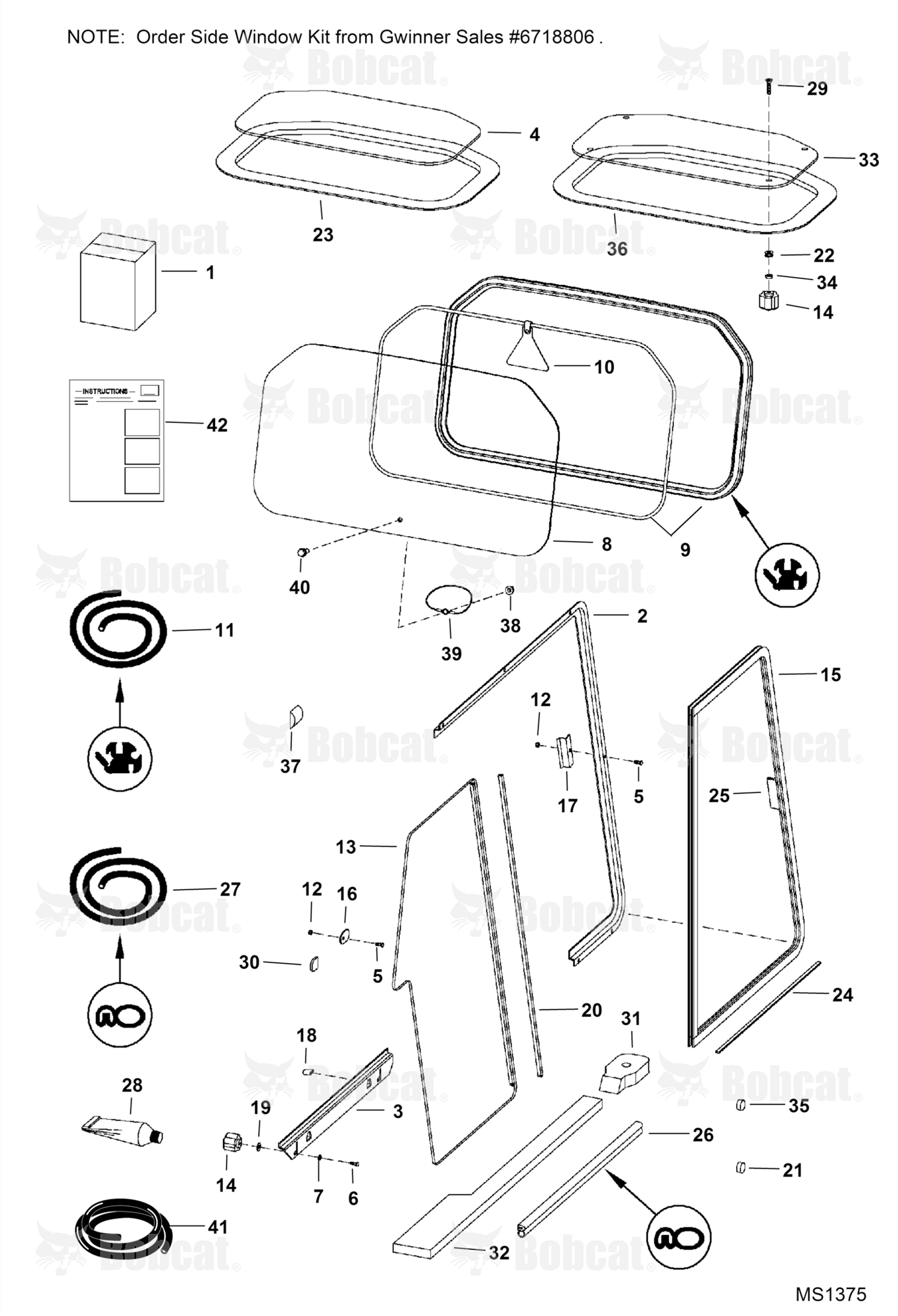 CAB Windows (Top, Rear & Side)