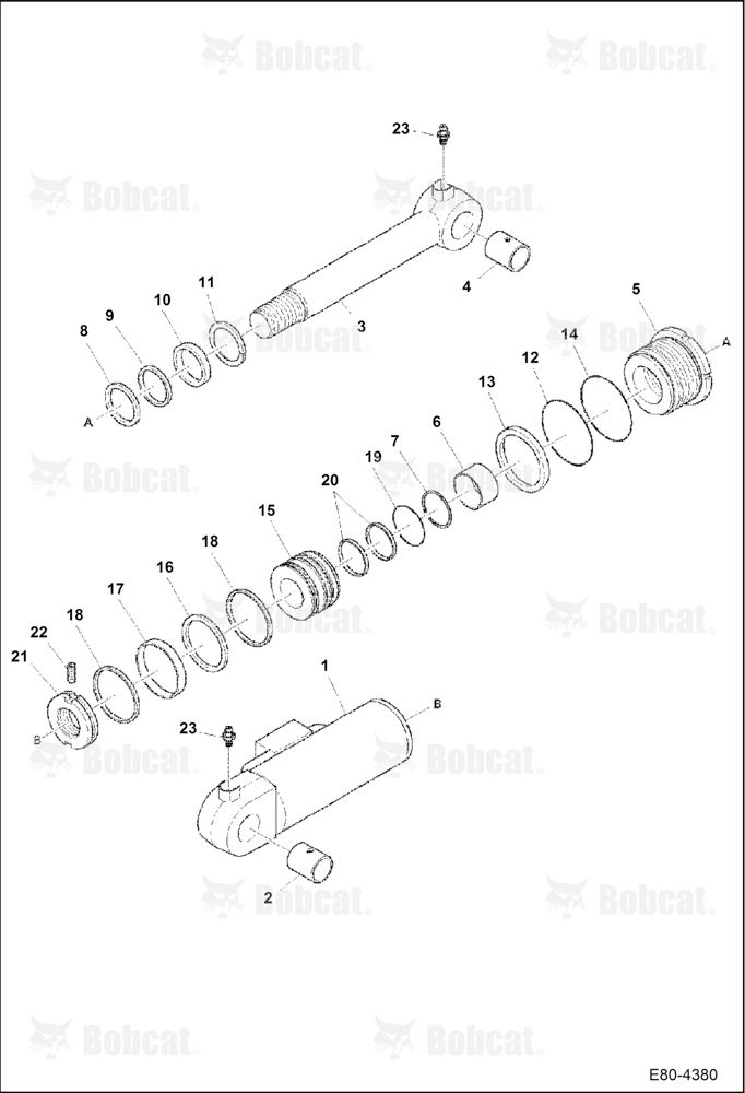 Blade Cylinder (LH W/Lock Valve)