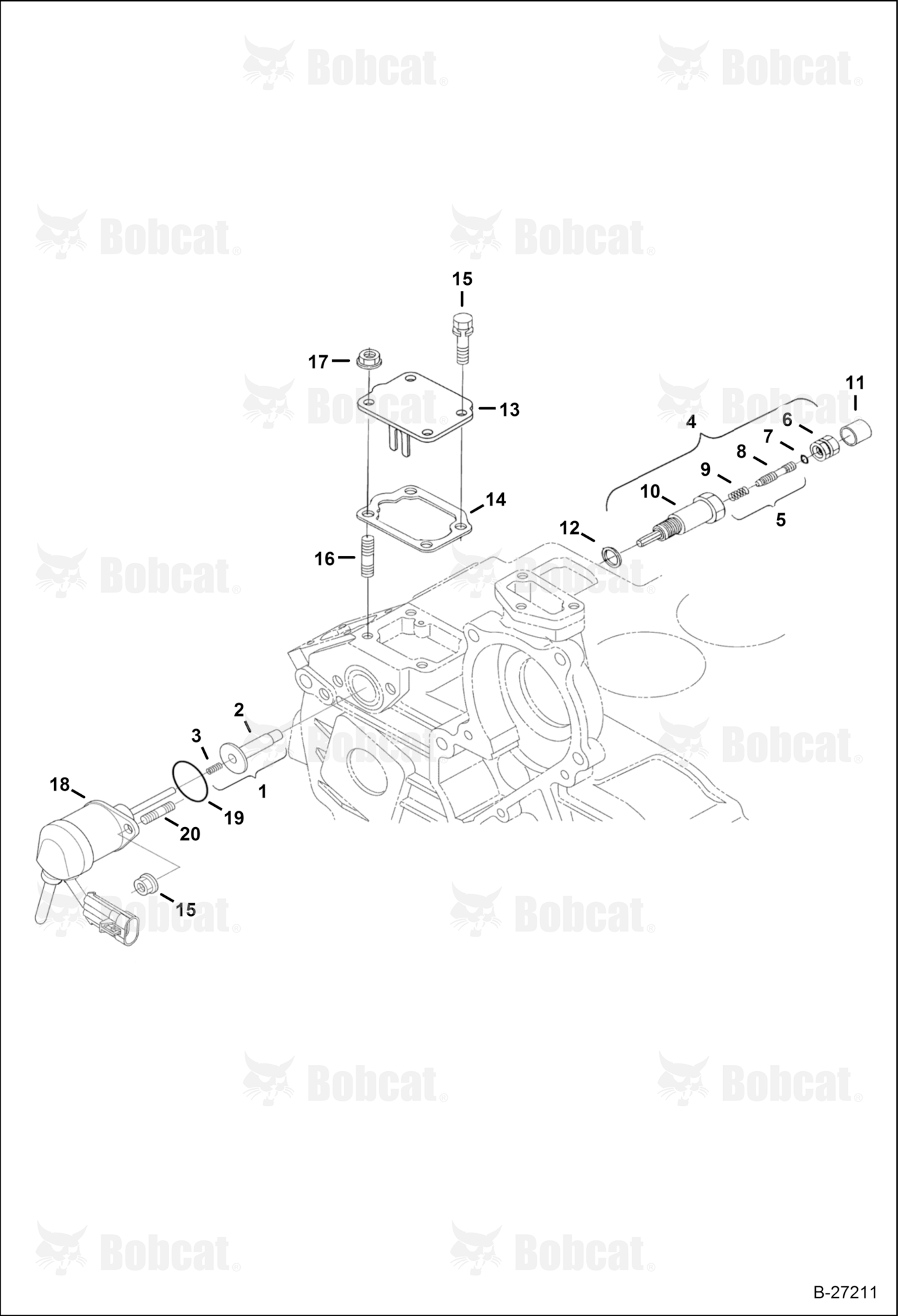Engine Stop Lever (Gray) (Engine Serial # D1703-7****** or D1703-8******)