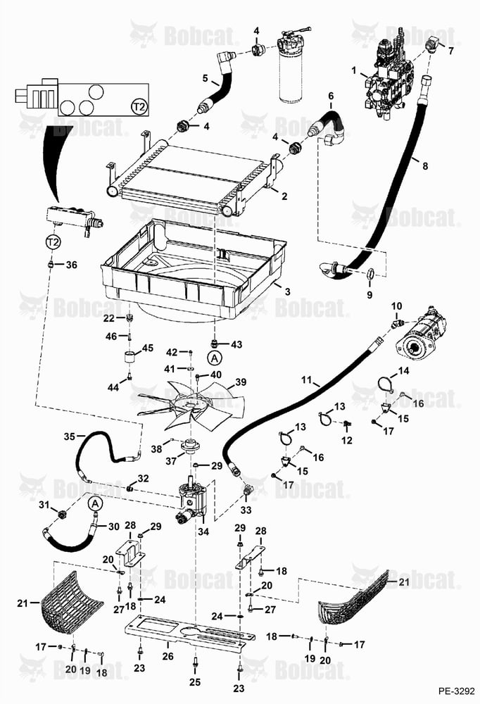 Hydrostatic Circuitry (Rear Cooling) A0W111001 - A0W116219