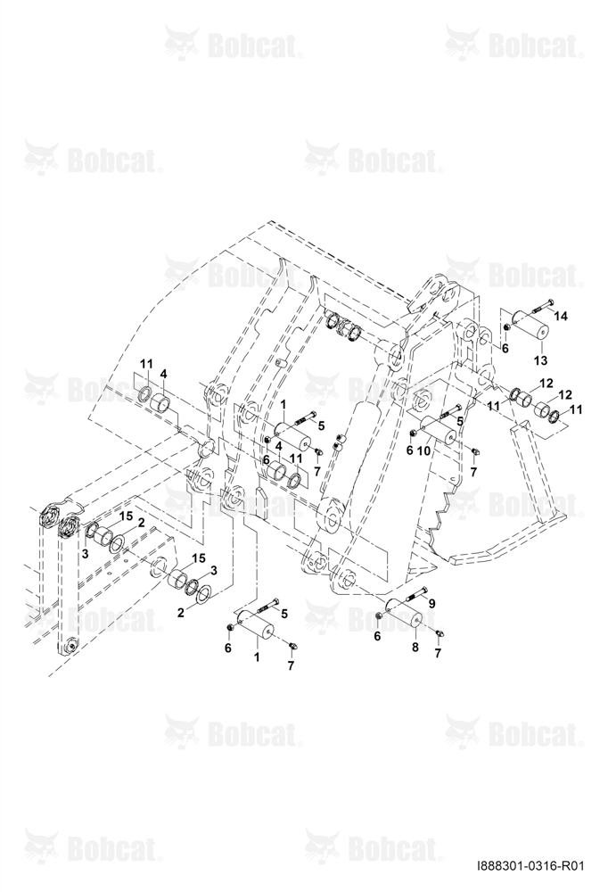 Front Boom Bucket Connections