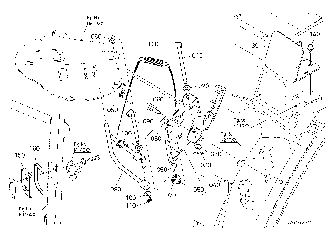 Instructional Seat Kit (Bracket) (W/G No.M9129) [O