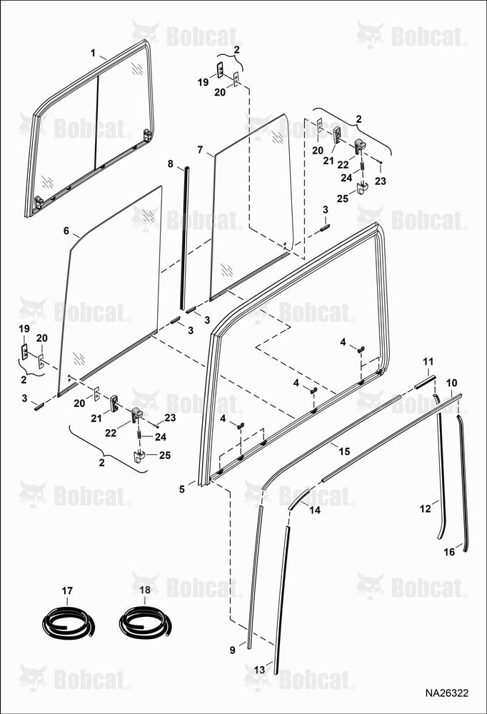 Operator CAB (RH Window Assembly)