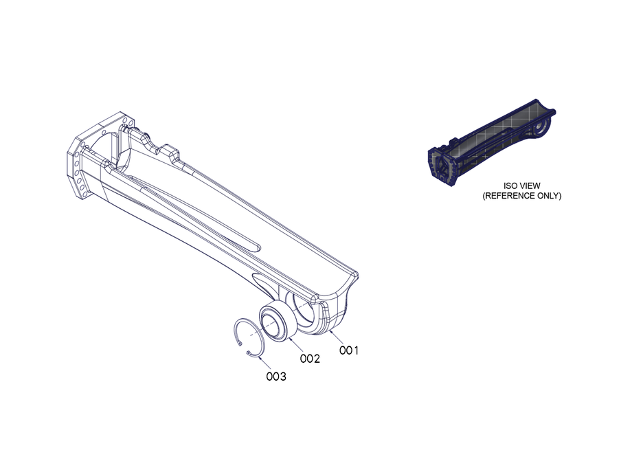 Pushing Arm Assembly - Suspended Axle