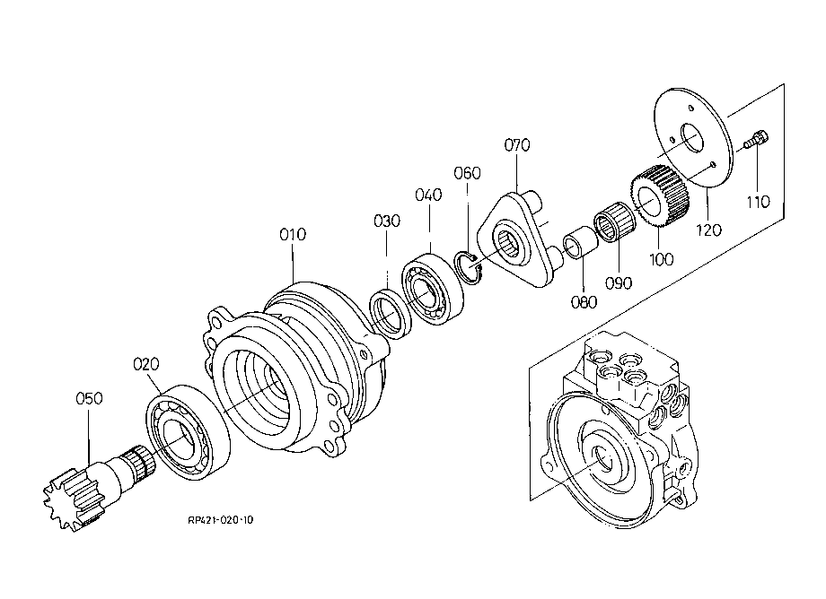 Swivel Motor And Component Parts