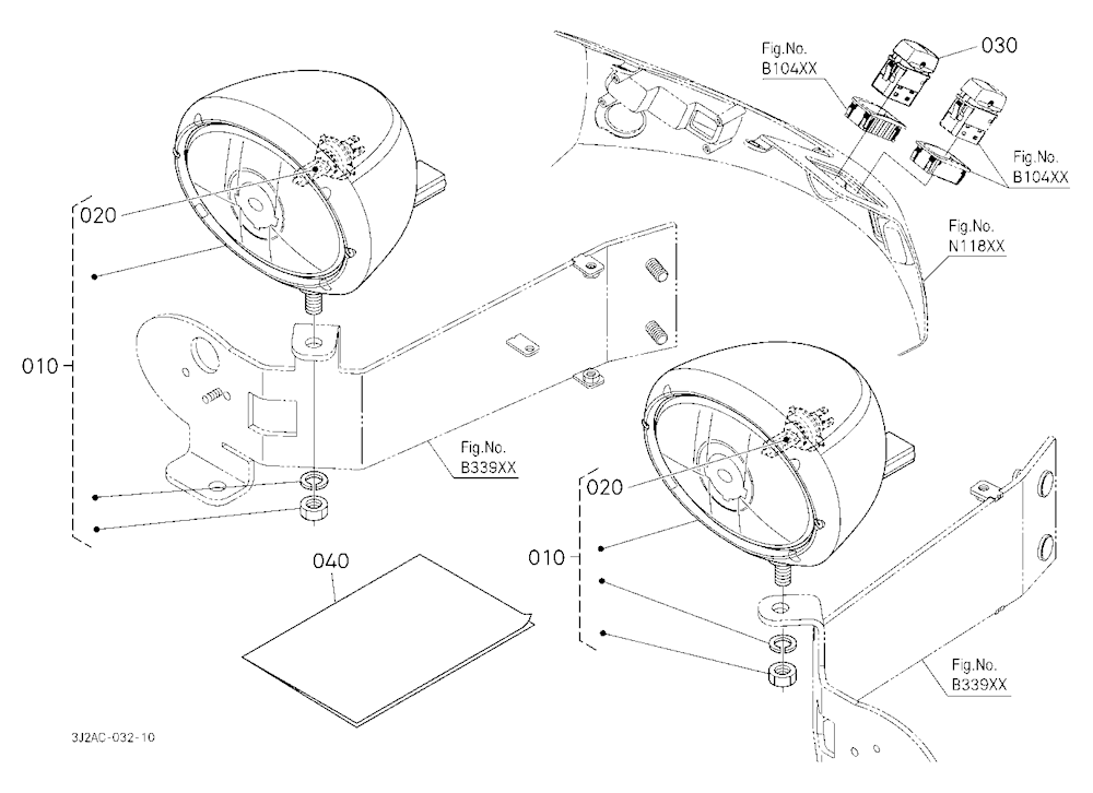 Head Light Kit (Repeat Head Light) (W/G No.M3807)