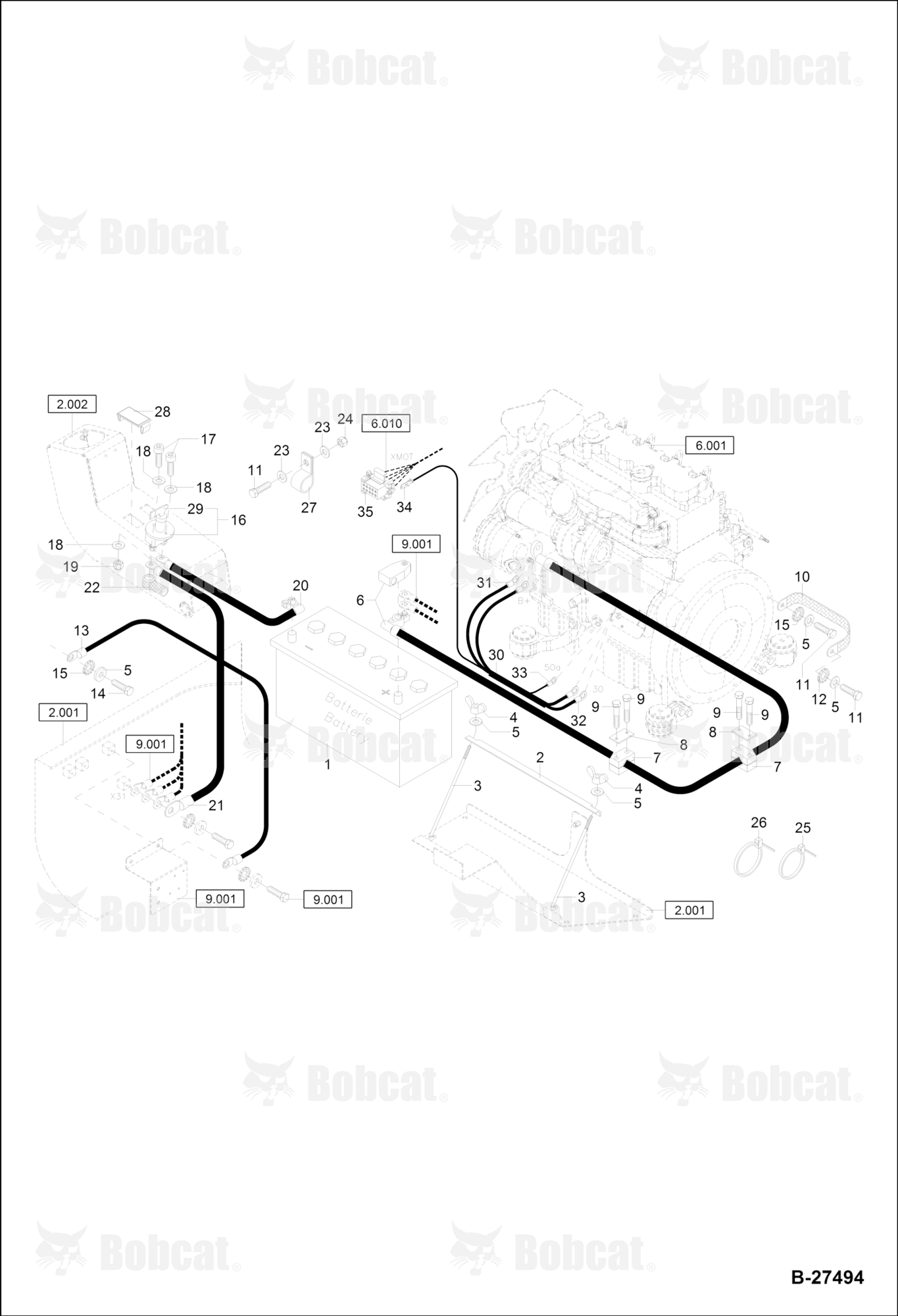 Electric Installation - Upper Carriage  120000A96 - 120000A2709