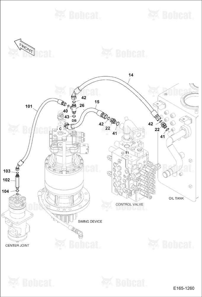 Oil Cooler Piping (Three)(Swing Device)