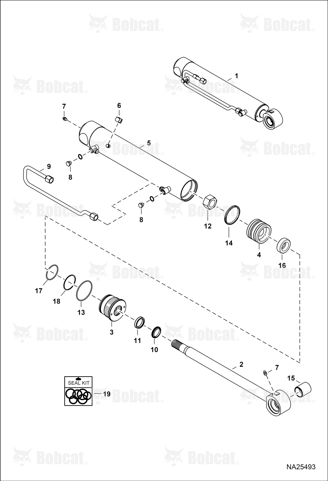 Tilt Cylinder (RH)  B3BY14150 & Above